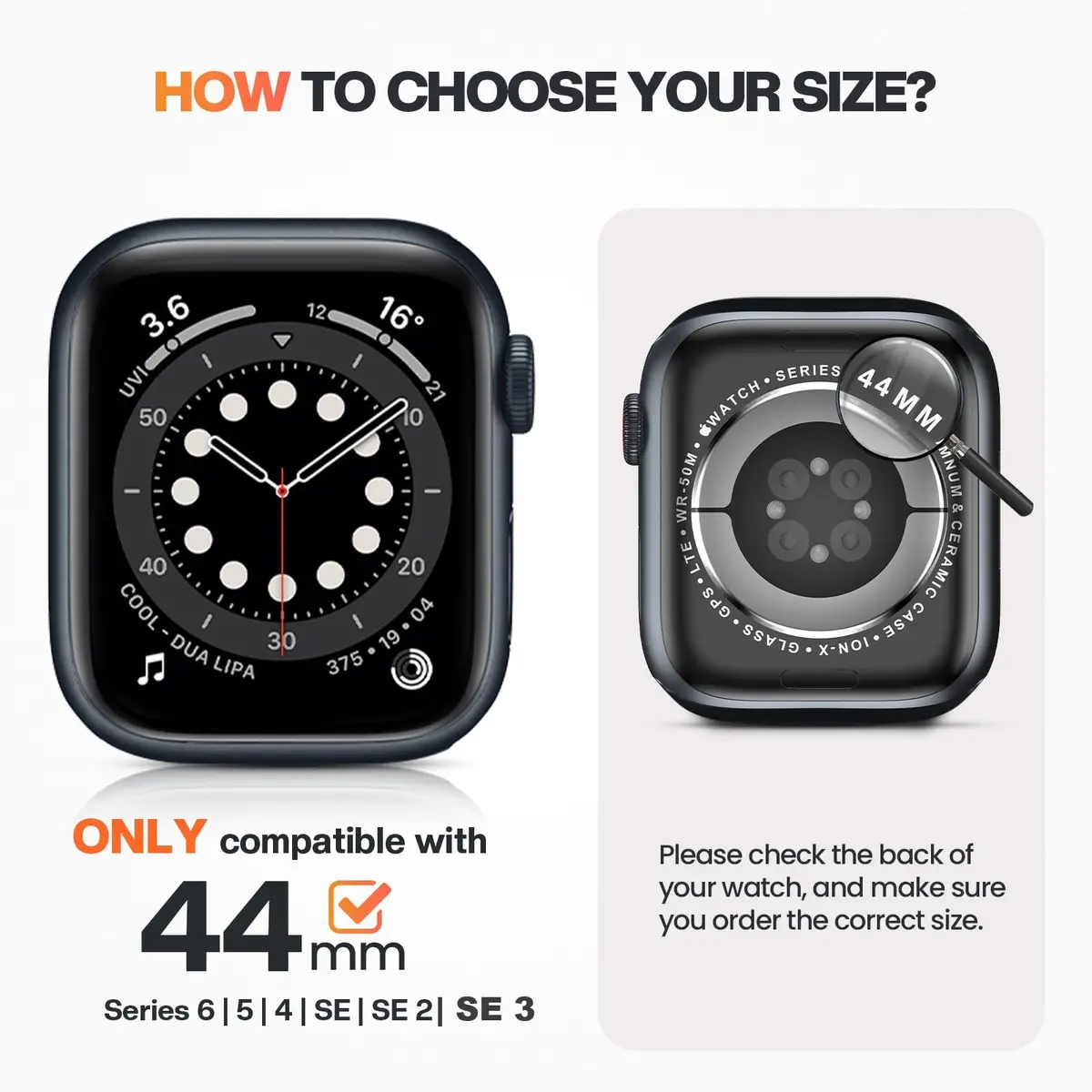 Goton Rugged Sport Band with Case for Apple Watch 44mm | Heavy-Duty Water-Resistant Armor - view 3