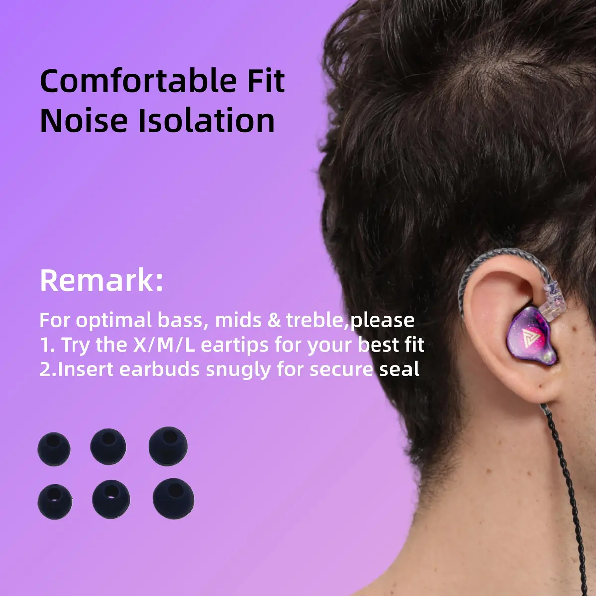HJX QKZ AK6 Pro Wired In-Ear Monitor Headphones with Mic, 11mm Dynamic Driver, Deep Bass Sound | Gaming & Music - view 4