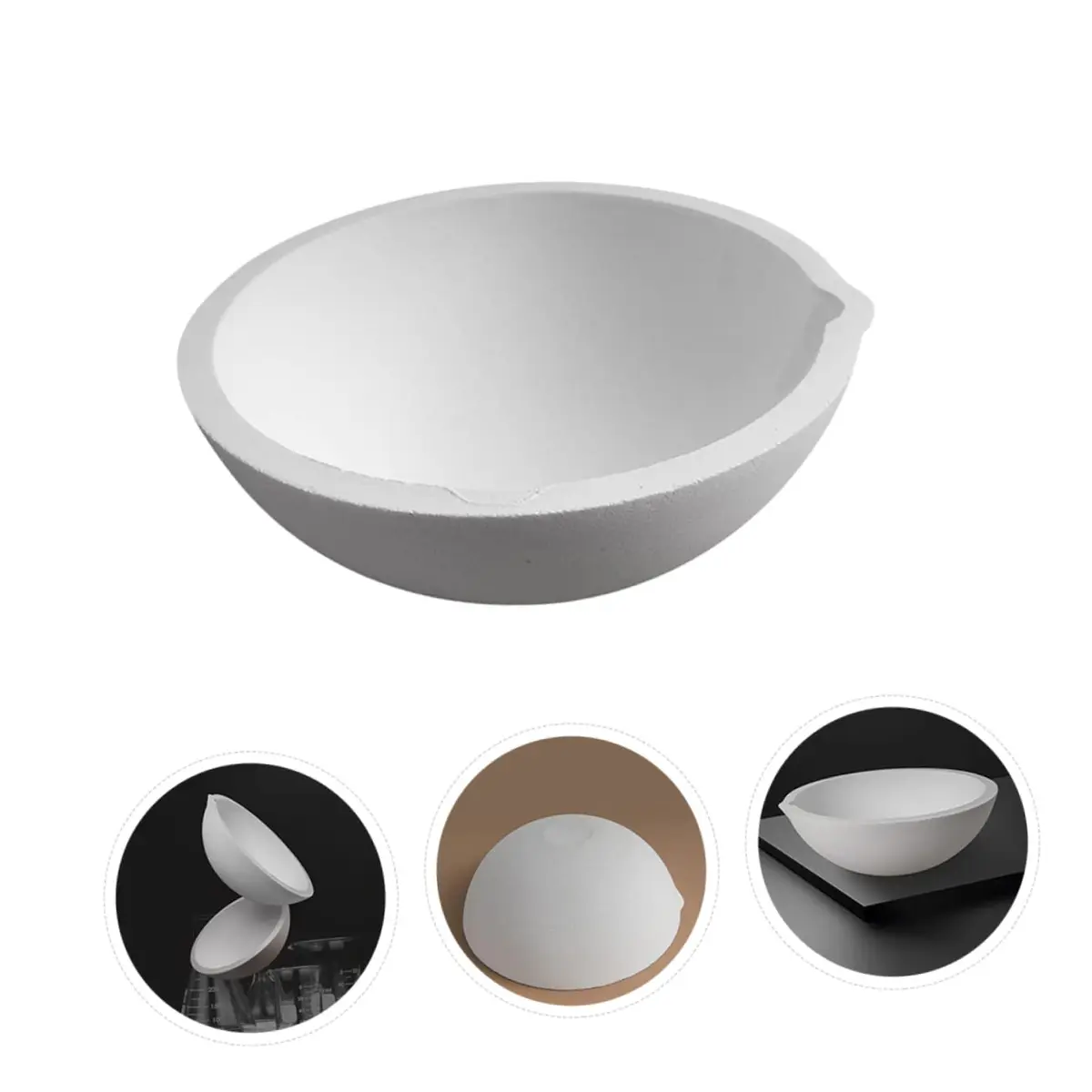 BELLIFFY 1pc Round Evaporating Dish with Spout | Laboratory Evaporating Container for Safe Storage and Evaporation - view 8
