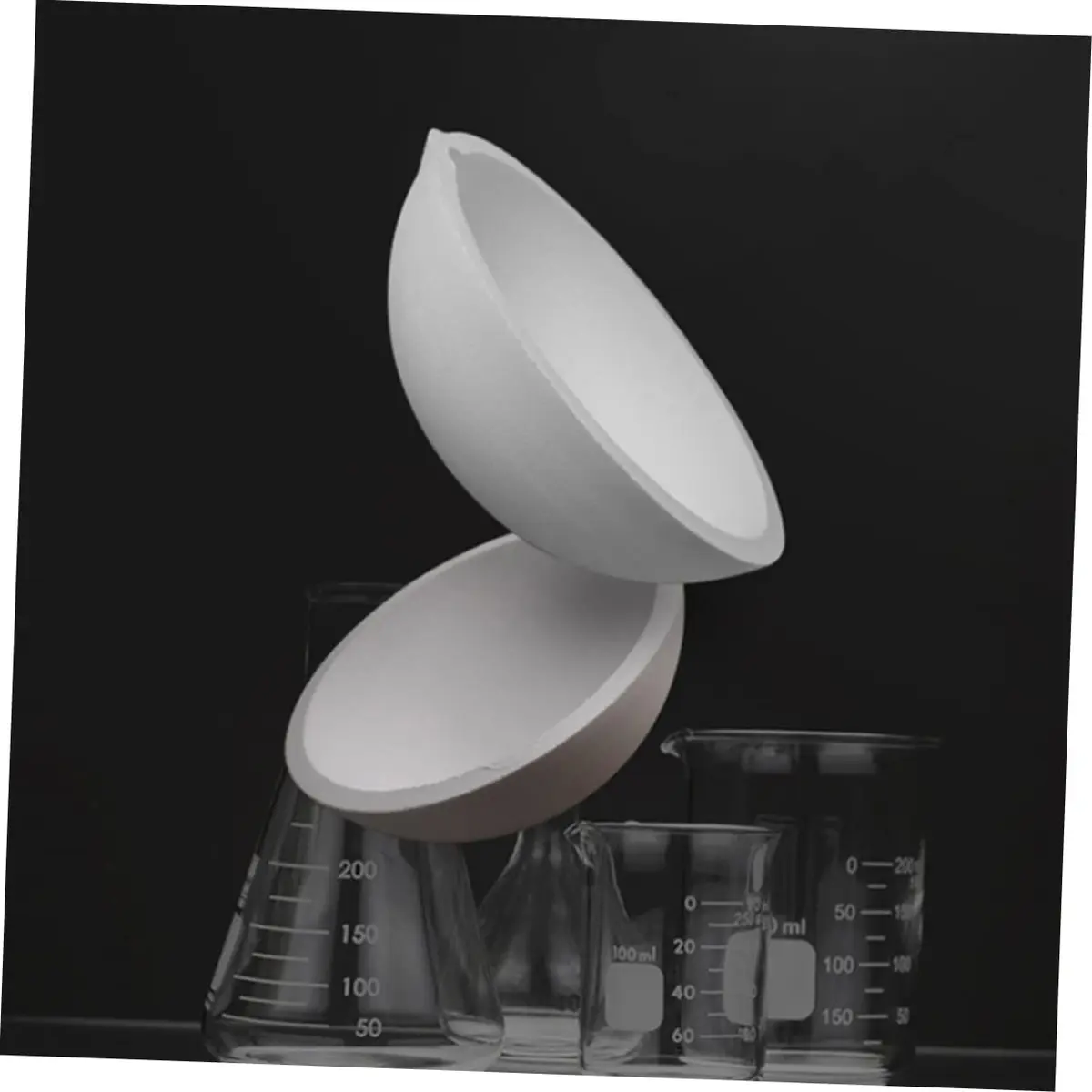 BELLIFFY 1pc Round Evaporating Dish with Spout | Laboratory Evaporating Container for Safe Storage and Evaporation - view 2
