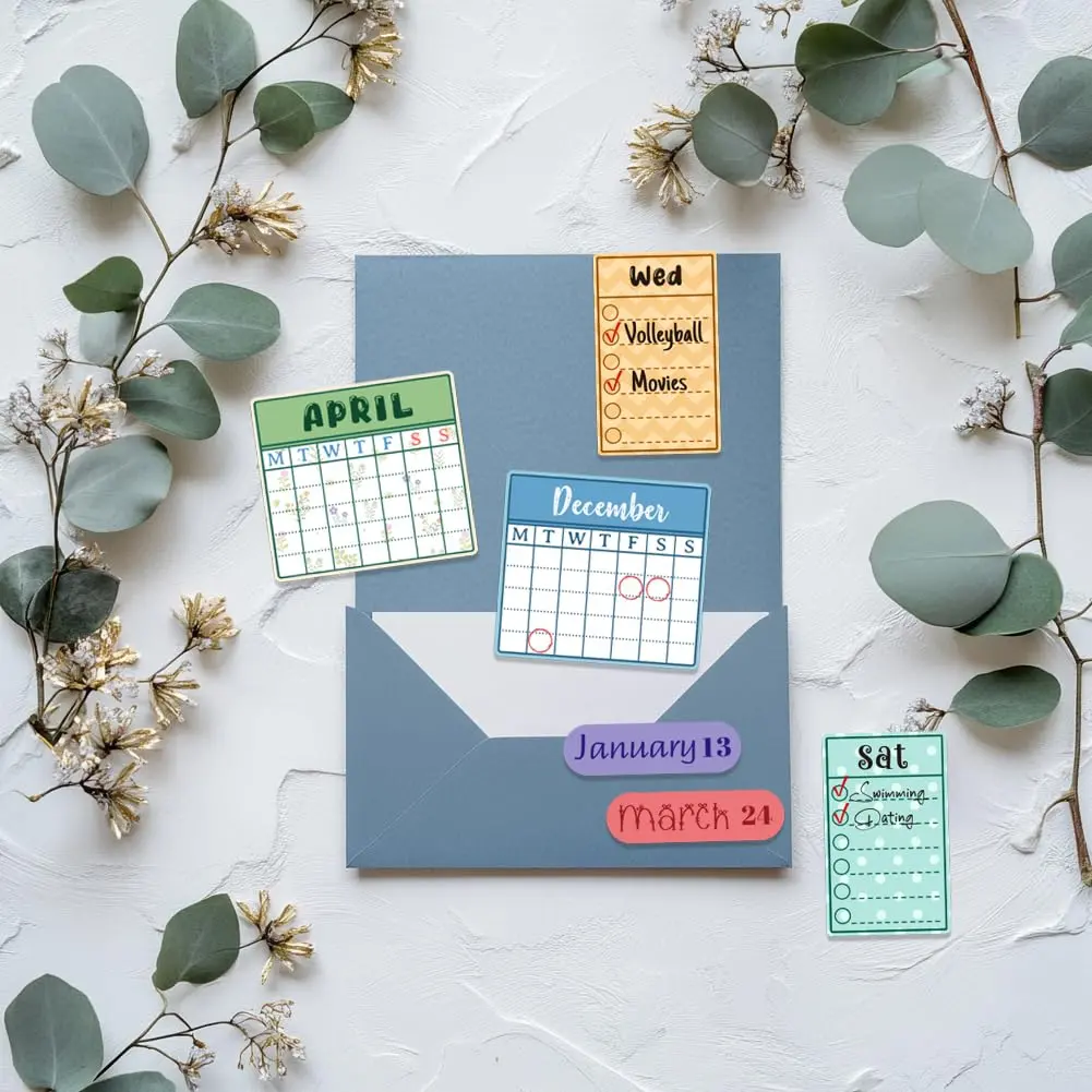 CHGCRAFT Month Week Calendar Clear Stamp 6.3x4.33inch | Durable Silicone DIY Craft Tool - view 7