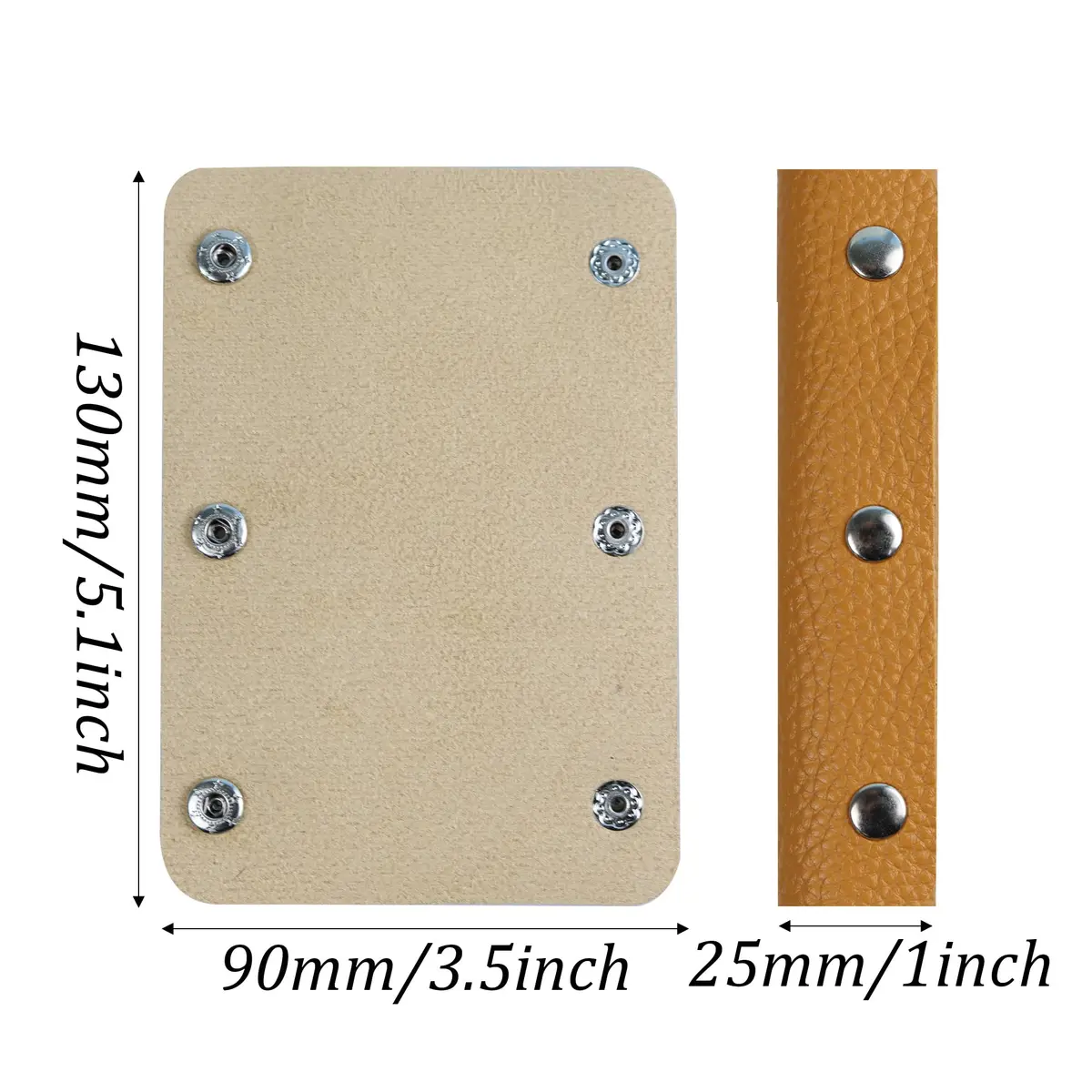 bociloy Leather Handbag Handle Wrap Covers 130x90mm | Soft PU Leather for Tote & Travel Bags - view 2