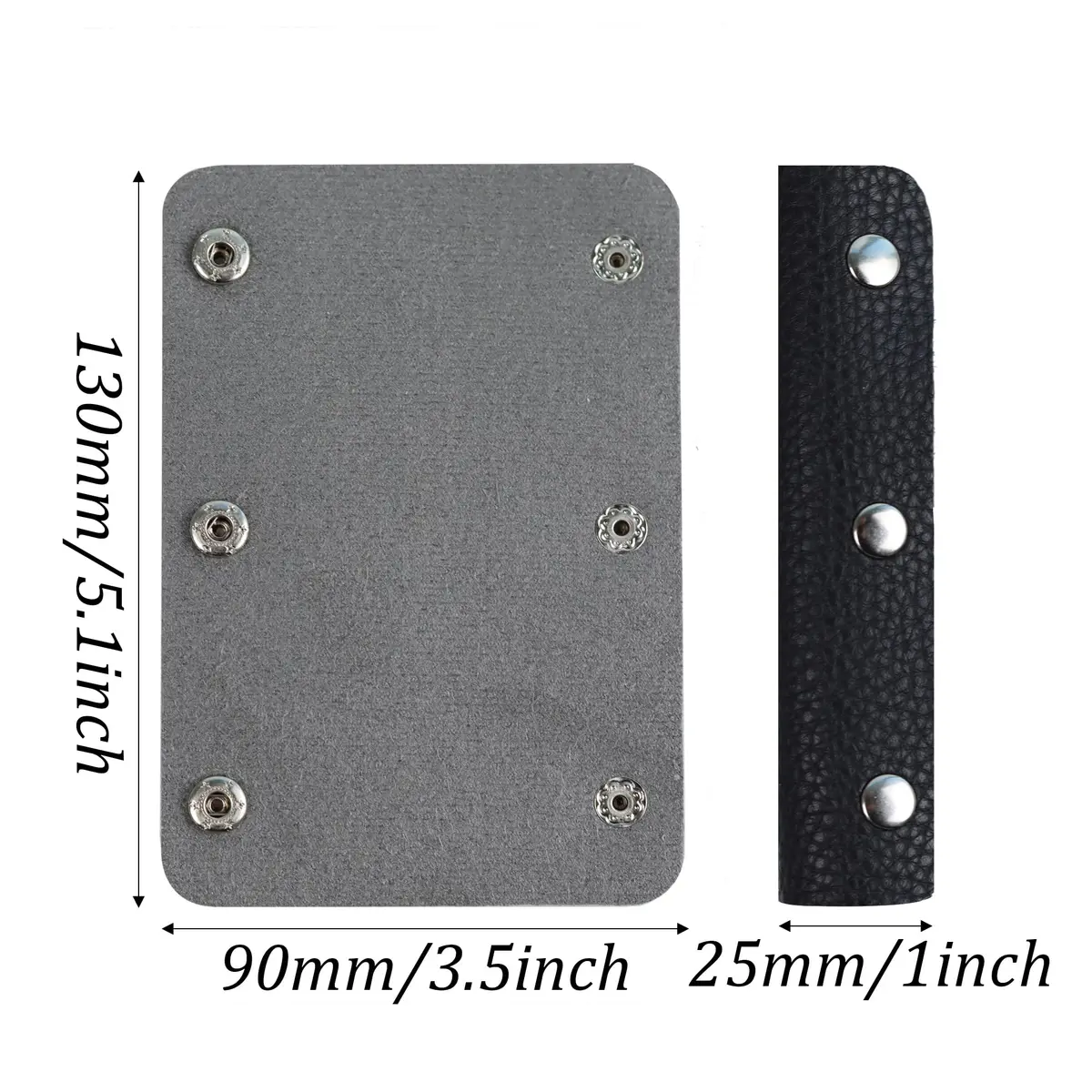bociloy Leather Handbag Handle Wrap Covers 2PCS | Soft PU Leather, Black, 130x90mm | Protect & Personalize - view 2