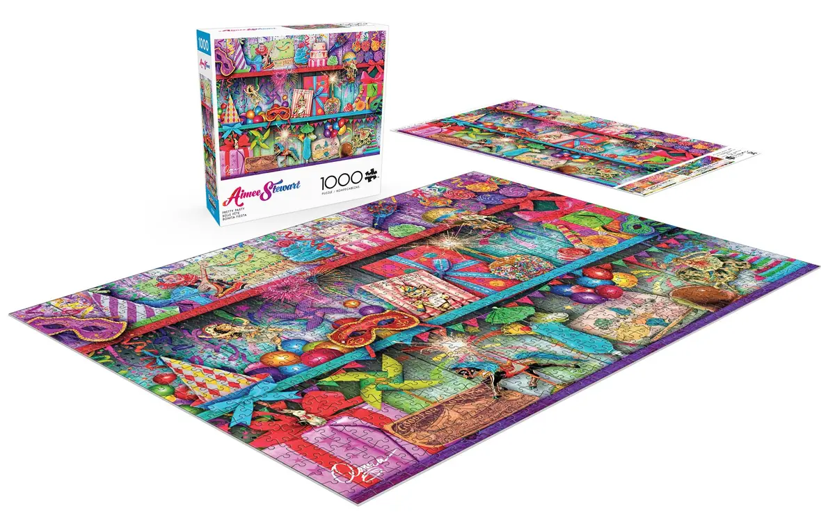 Buffalo Games Pretty Party 1000 Piece Jigsaw Puzzle | Vibrant Festive Scene for Adults - view 4