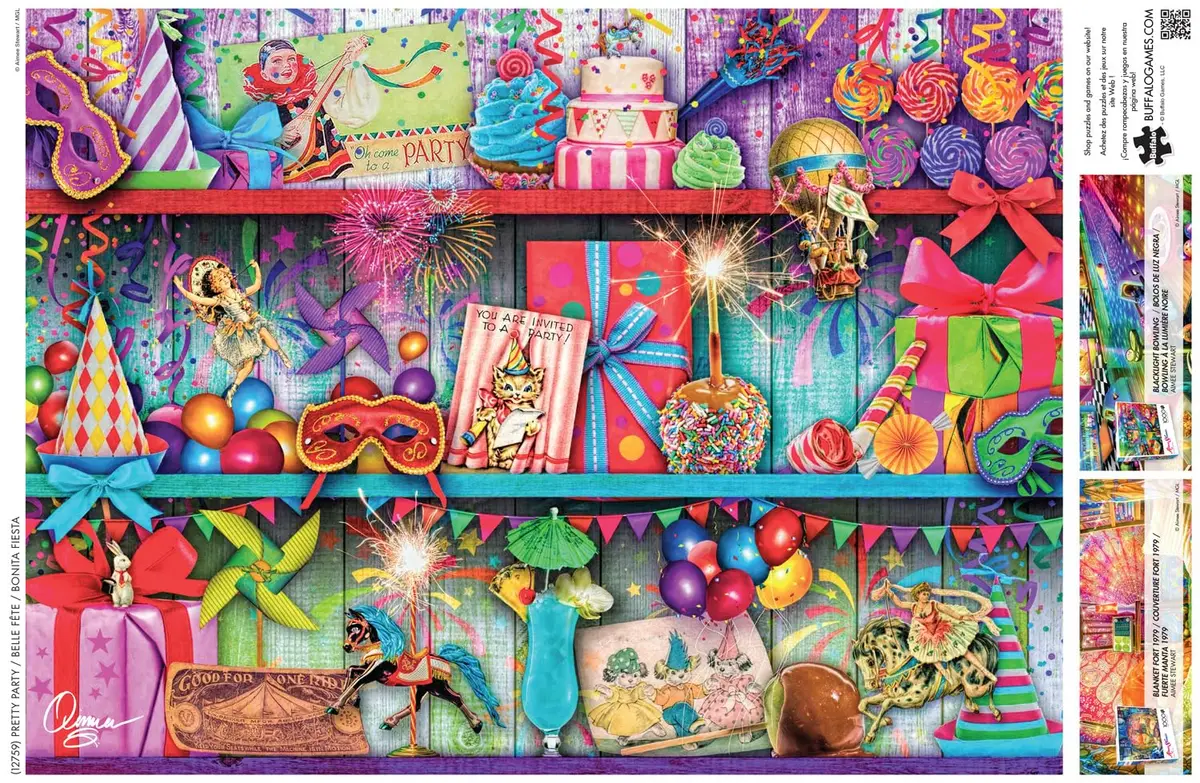 Buffalo Games Pretty Party 1000 Piece Jigsaw Puzzle | Vibrant Festive Scene for Adults - view 5
