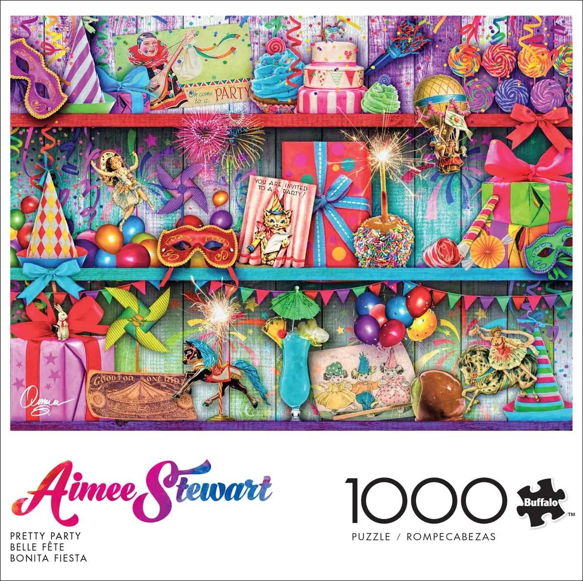 Buffalo Games Pretty Party 1000 Piece Jigsaw Puzzle | Vibrant Festive Scene for Adults - view 2