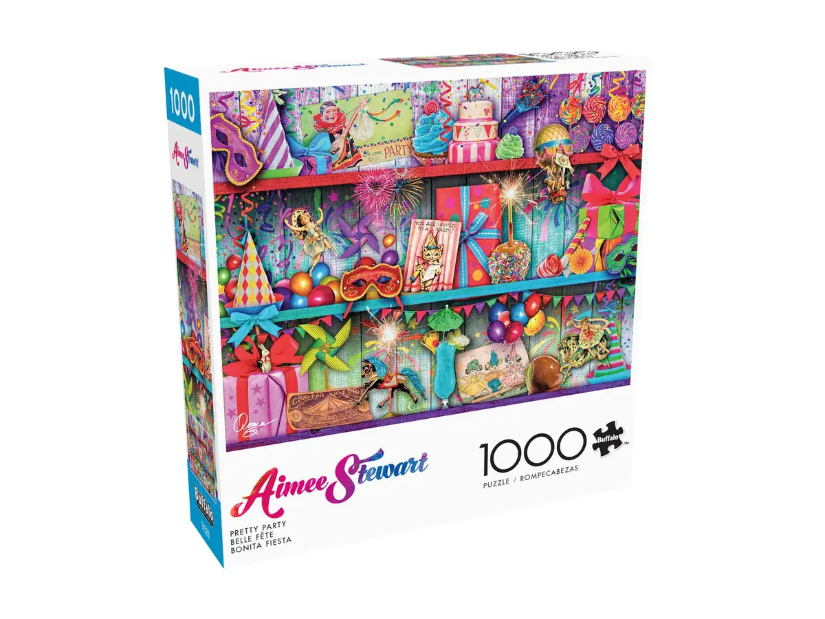 Buffalo Games Pretty Party 1000 Piece Jigsaw Puzzle | Vibrant Festive Scene for Adults - view 3