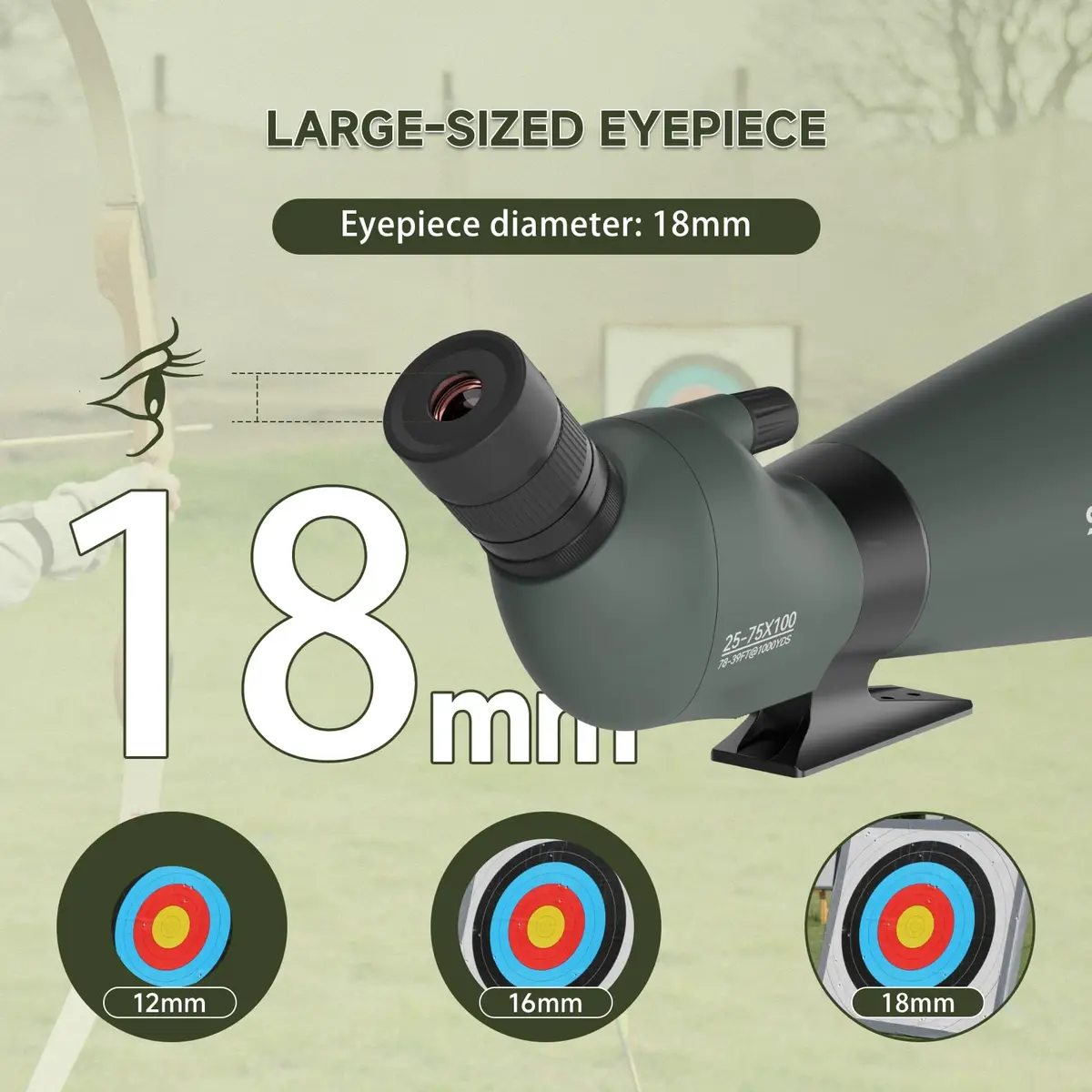 SVBONY SV28 Spotting Scope 25-75x100mm | High Magnification Optics for Target Shooting & Birdwatching - view 5