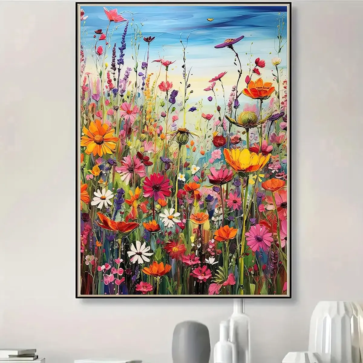 BYGFHLYW Sea of Flowers 5D Diamond Painting Kit 30x40cm (12x16 Inches) | Full Drill Crystal Art for Adults & Beginners - view 4