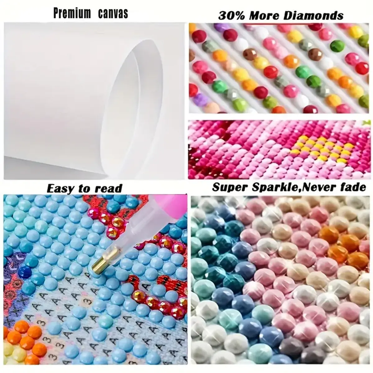 BYGFHLYW Sea of Flowers 5D Diamond Painting Kit 30x40cm (12x16 Inches) | Full Drill Crystal Art for Adults & Beginners - view 6