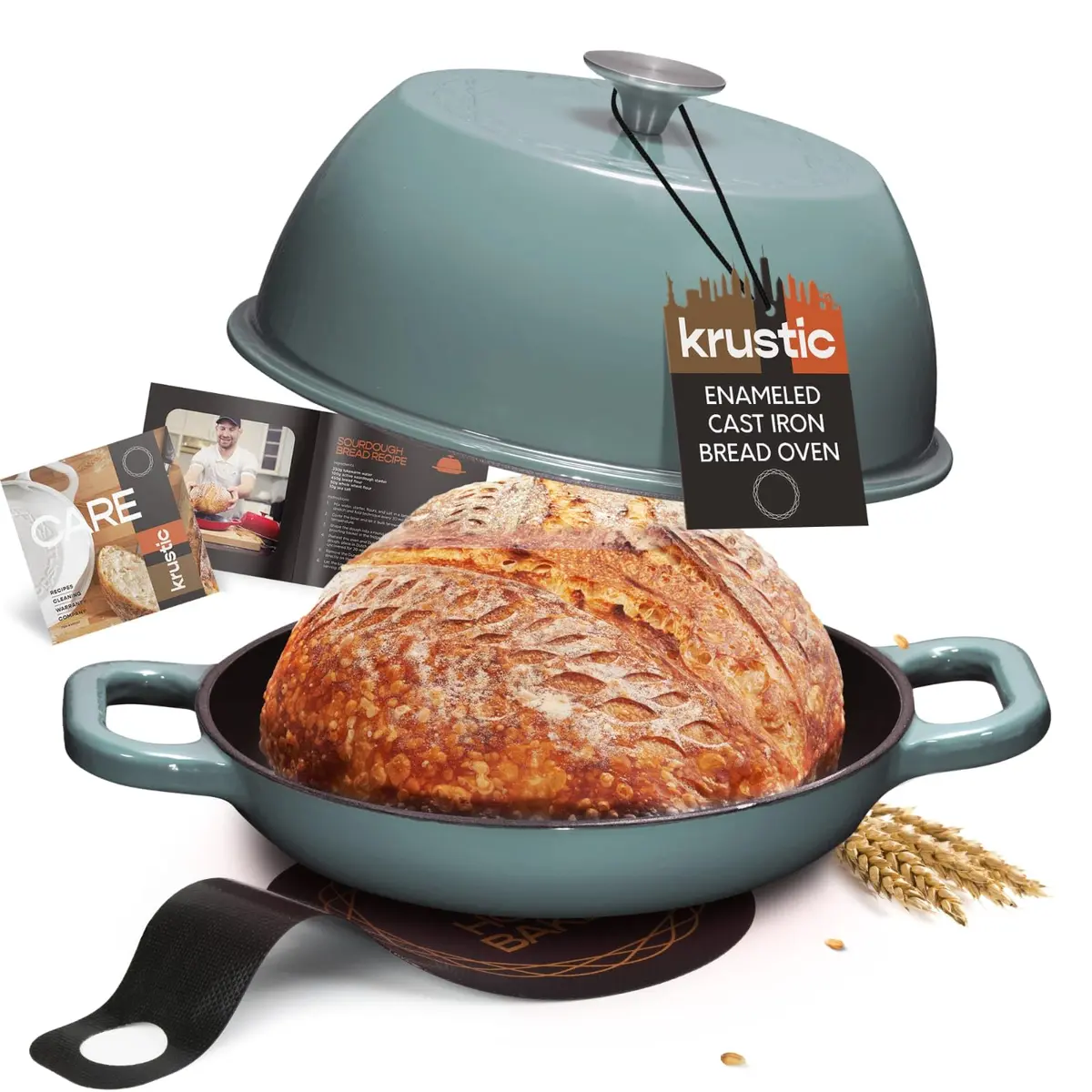 Krustic Enameled Cast Iron Dutch Oven 6 Qt | Perfect for Sourdough & Baking - main product image