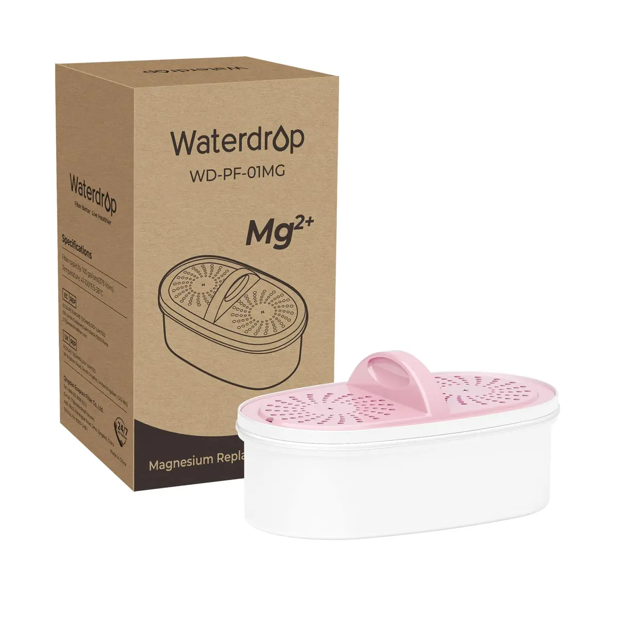 [Waterdrop] Magnesium Water Filter for Pitchers | Reduces Chlorine & Odors, Lasts 2 Months - main product image