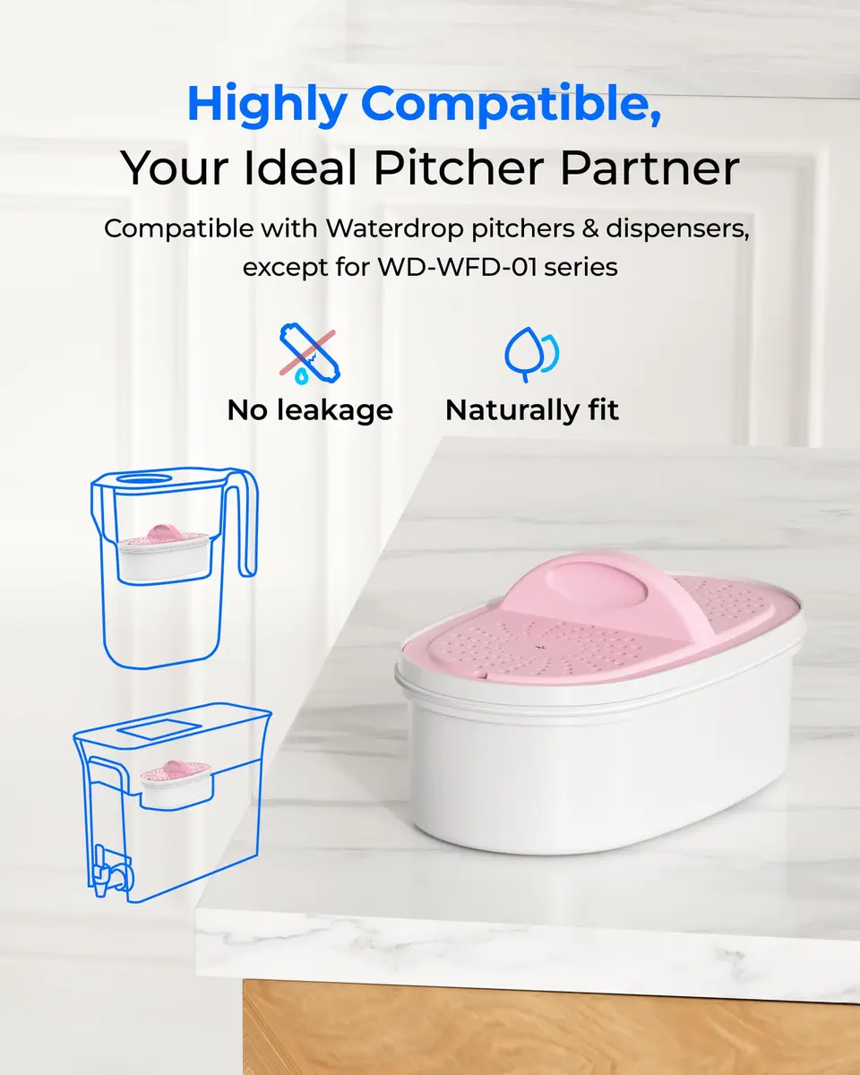 [Waterdrop] Magnesium Water Filter for Pitchers | Reduces Chlorine & Odors, Lasts 2 Months - view 5