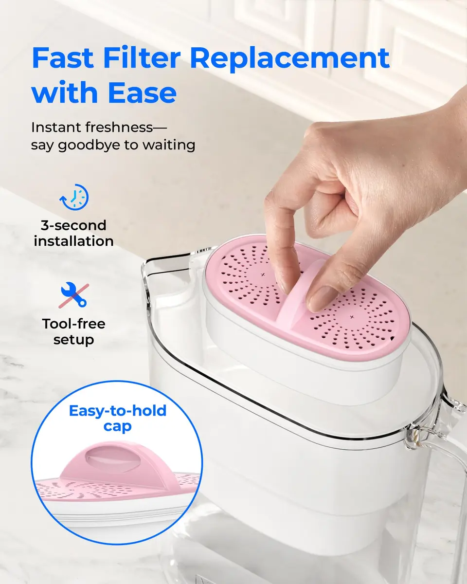 [Waterdrop] Magnesium Water Filter for Pitchers | Reduces Chlorine & Odors, Lasts 2 Months - view 9