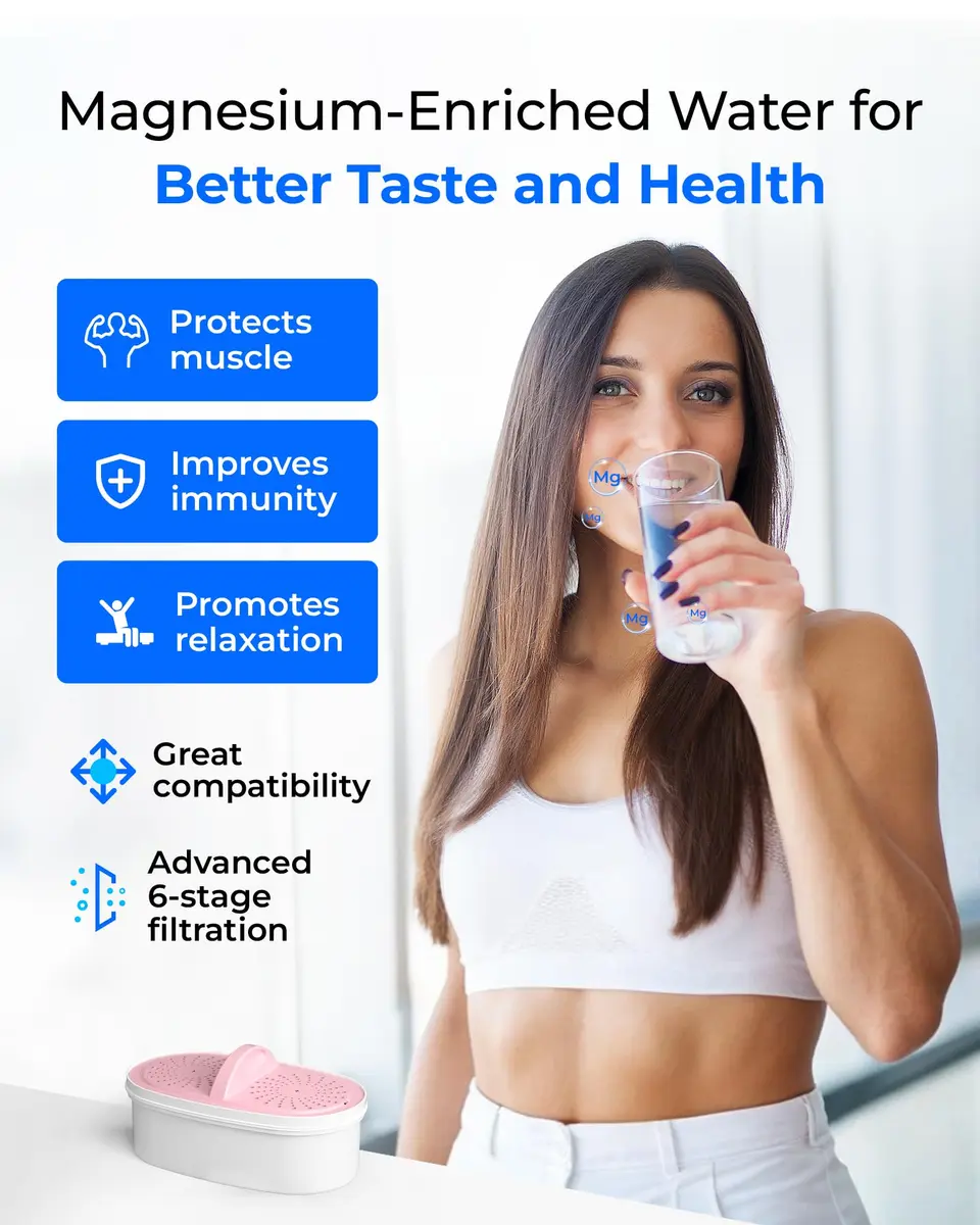 [Waterdrop] Magnesium Water Filter for Pitchers | Reduces Chlorine & Odors, Lasts 2 Months - view 3