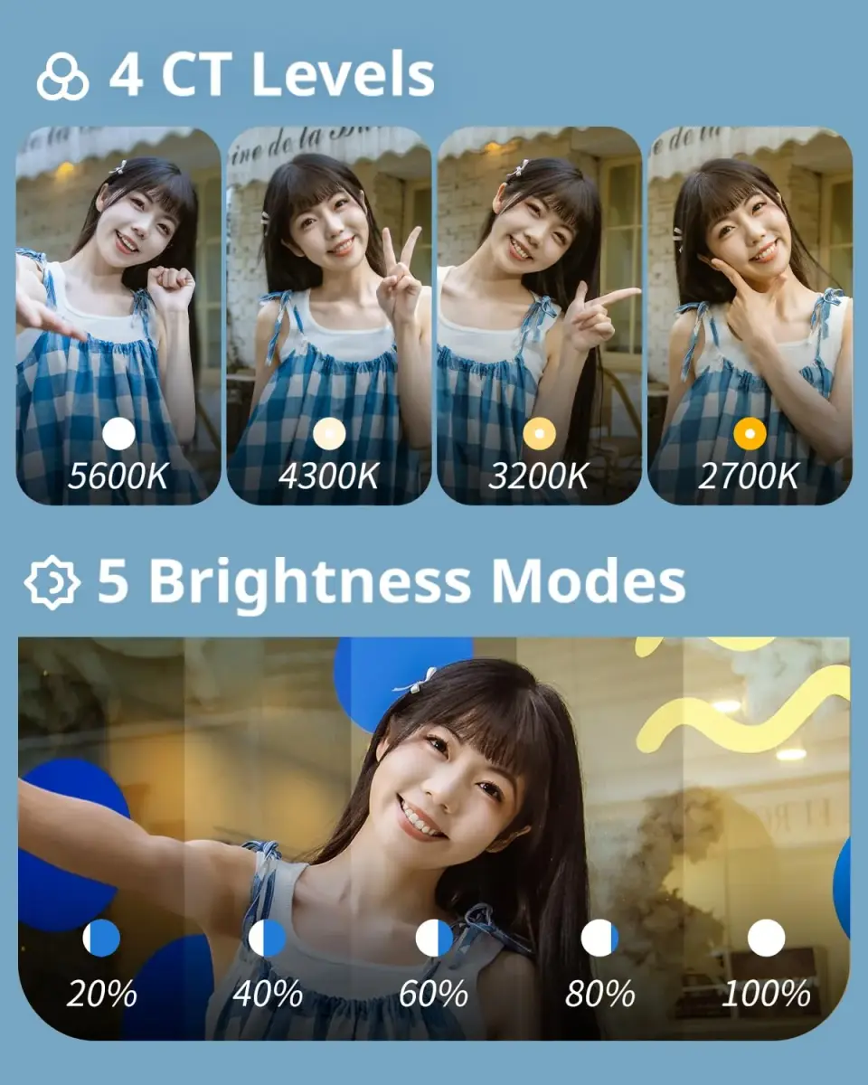 SmallRig Magnetic Selfie Light with Mirror, White | 360° Fill Light Coverage for Content Creation - view 5
