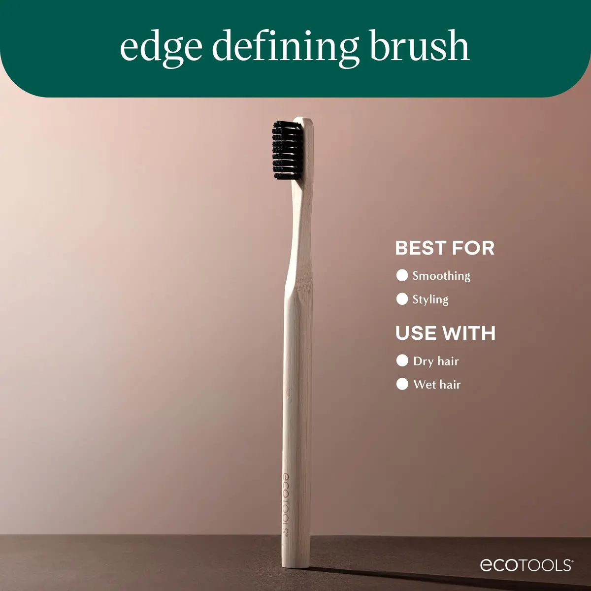 EcoTools Edge Defining Hairbrush for Baby Hair | Eco-Friendly Bamboo, Precise Control (70-120 chars) - view 3