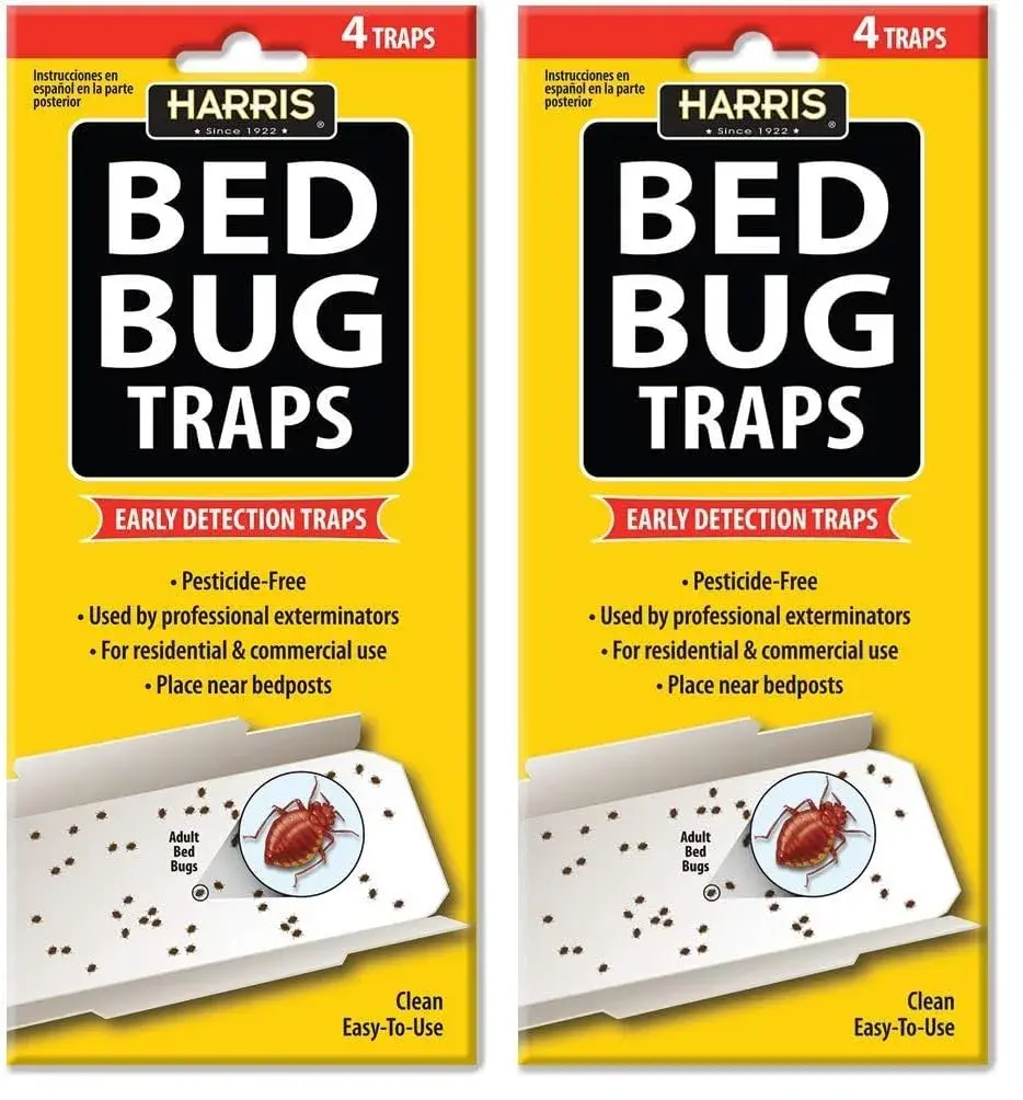 Harris Bed Bug Early Detection Glue Traps 8 Traps (Pack of 2) | Discreet Monitoring for Indian Homes - main product image