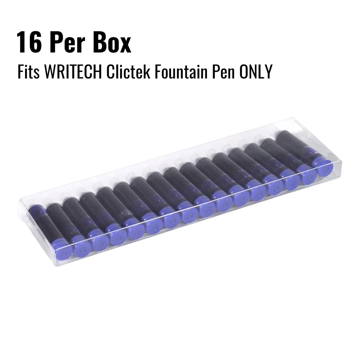 WRITECH W-1784 Cartridge Blue Ink 16ct | Smooth, Long-Lasting Fountain Pen Refill - view 3