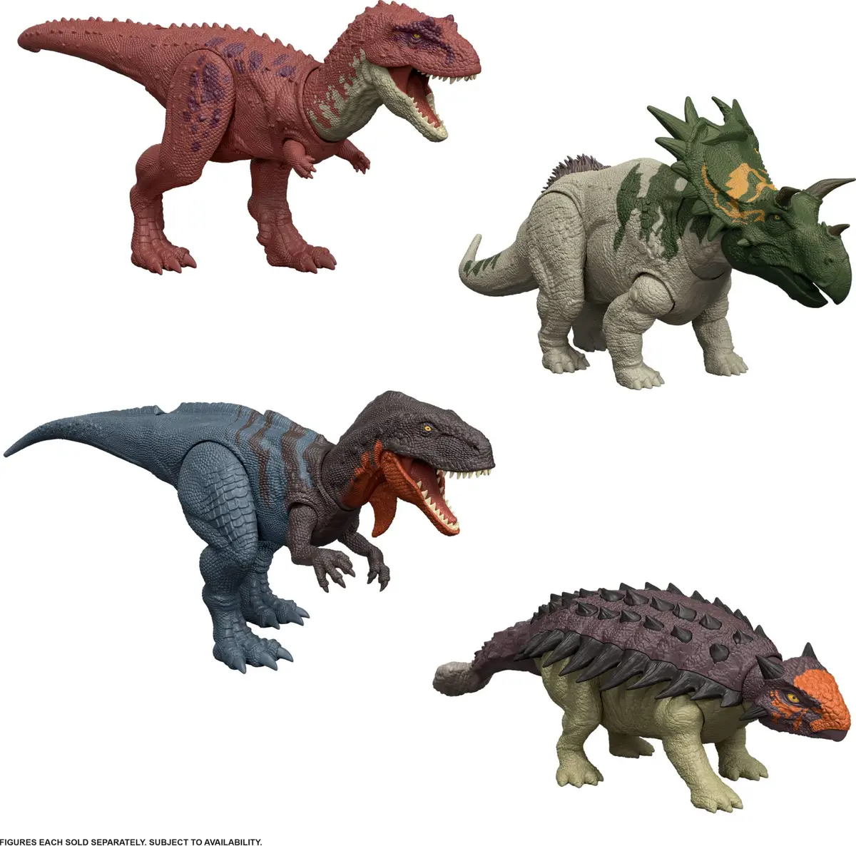 Mattel Jurassic World Rebirth Wild Roar Dinosaur Toy, 9.6 inch | Posable Ankylosaurus with Attack & Sound - view 6