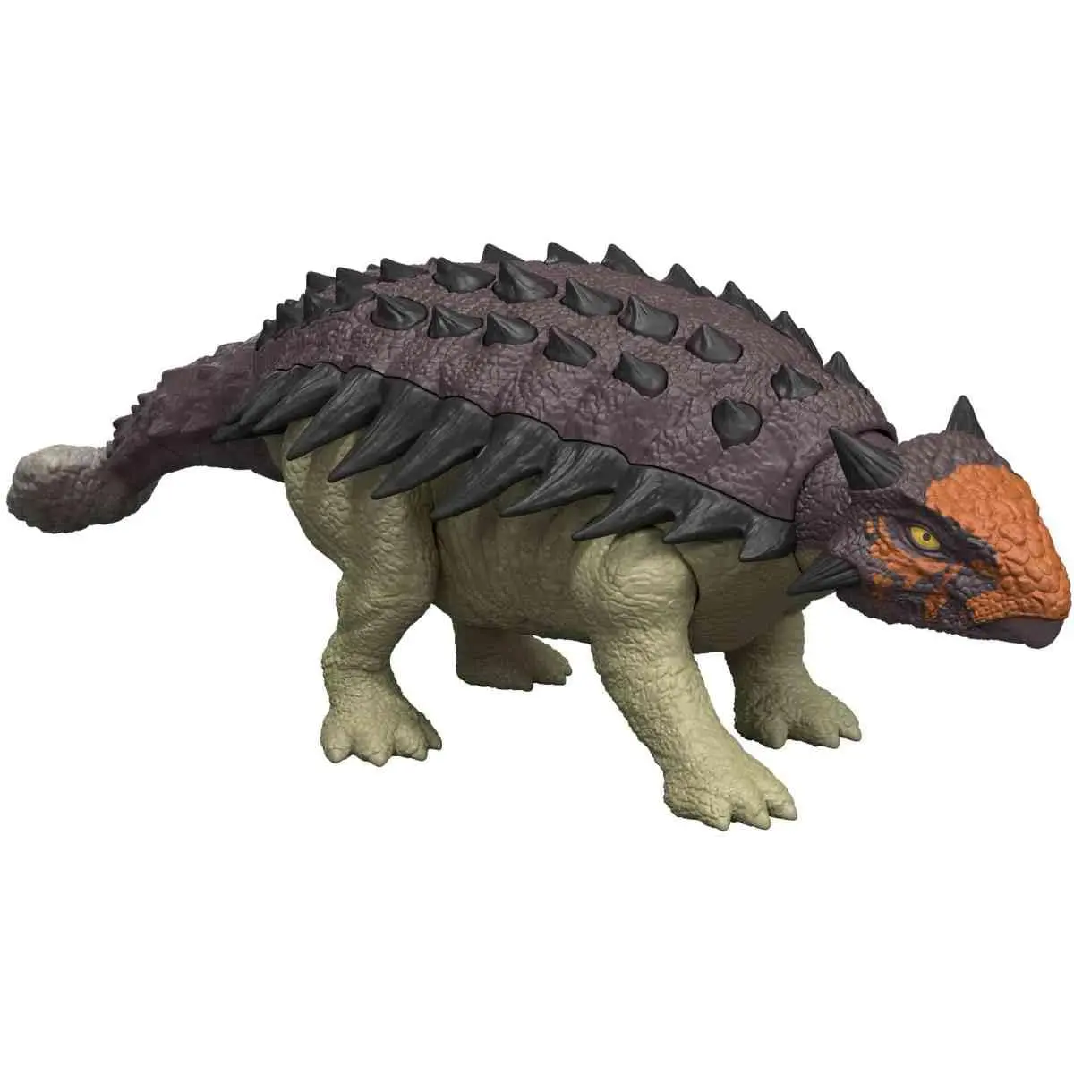 Mattel Jurassic World Rebirth Wild Roar Dinosaur Toy, 9.6 inch | Posable Ankylosaurus with Attack & Sound - view 4