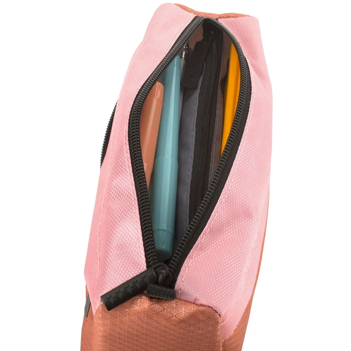 Five Star Pencil Pouch, Pen Case, 9-Pocket Zipper Organizer, Pink/Terracotta | Durable School Storage - view 6
