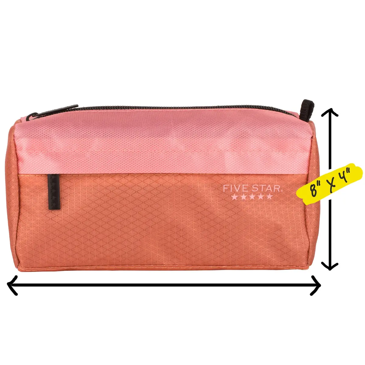 Five Star Pencil Pouch, Pen Case, 9-Pocket Zipper Organizer, Pink/Terracotta | Durable School Storage - view 8