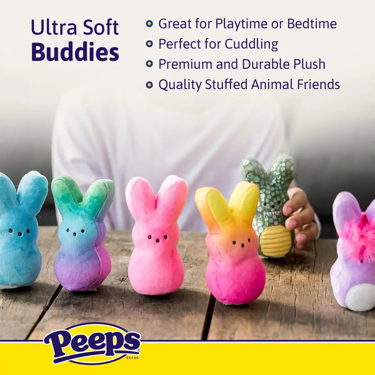 Animal Adventure Peeps Bunny Plush 4" Palm Pet | Easter Basket Stuffed Animal for Kids - view 3