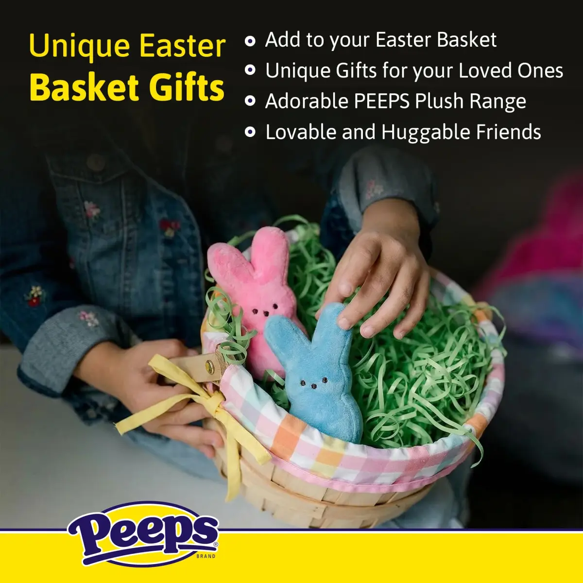 Animal Adventure Peeps Bunny Plush 4" Palm Pet | Easter Basket Stuffed Animal for Kids - view 4