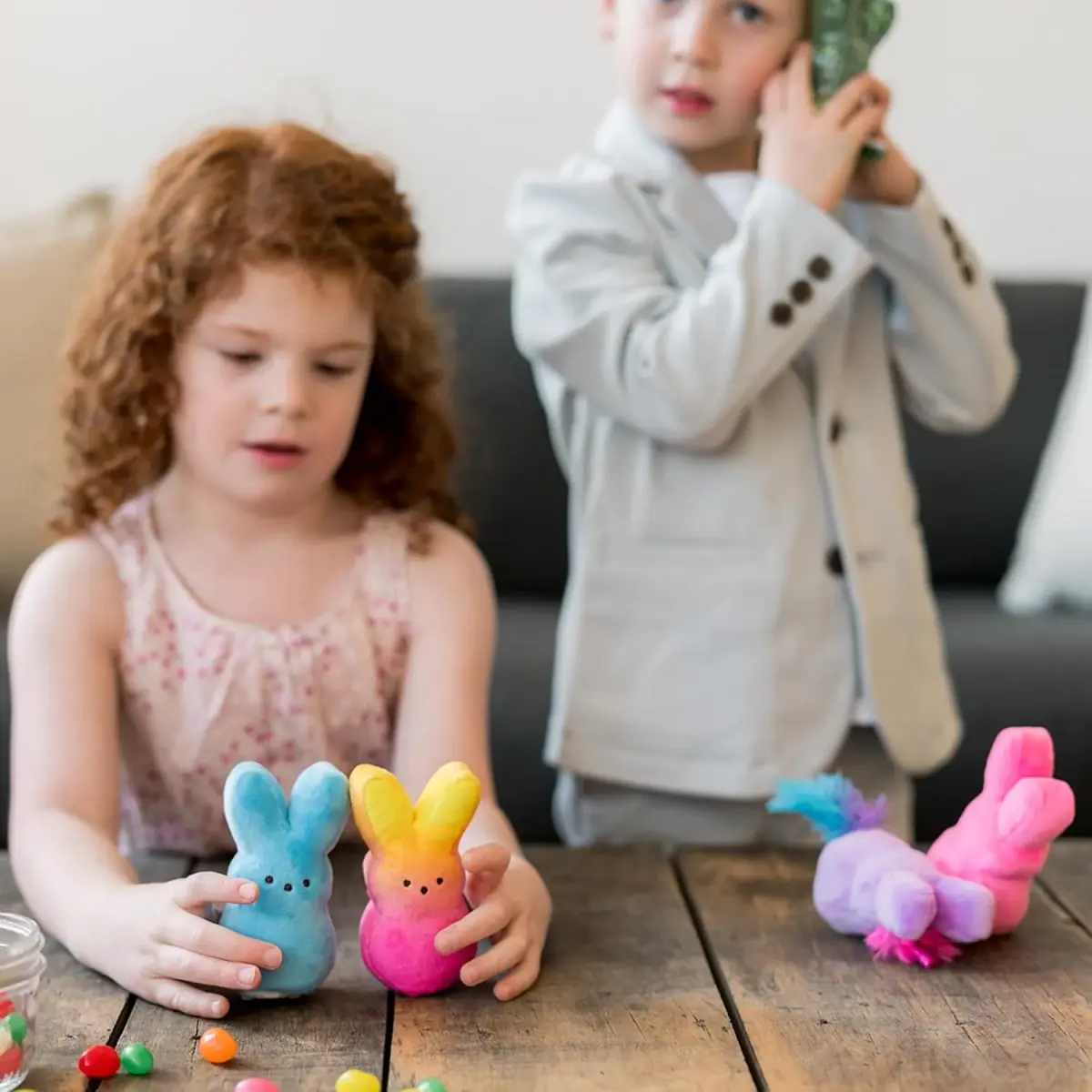 Animal Adventure Peeps Bunny Plush 4" Palm Pet | Easter Basket Stuffed Animal for Kids - view 7