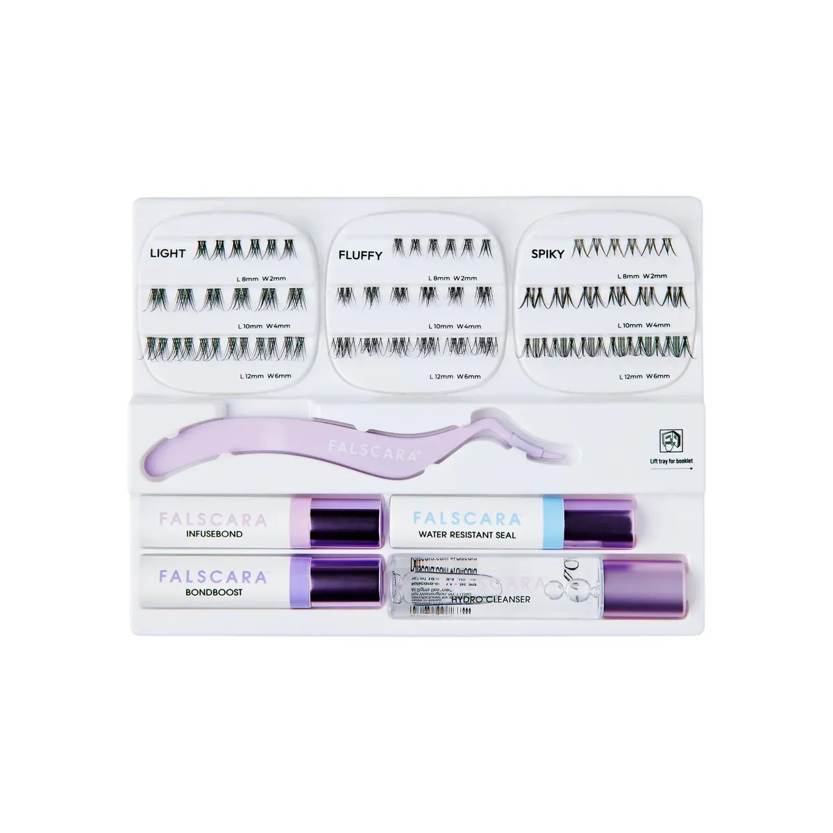 FALSCARA False Eyelash Kit | 54 Stackable Clusters, Water-Resistant, Delicate, 8-12mm - view 4