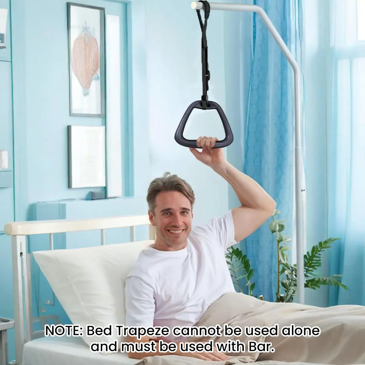 MUROCEA Bed Trapeze for Elderly | Bed Mobility Support, Supports 50kg, Adjustable Rope - view 5