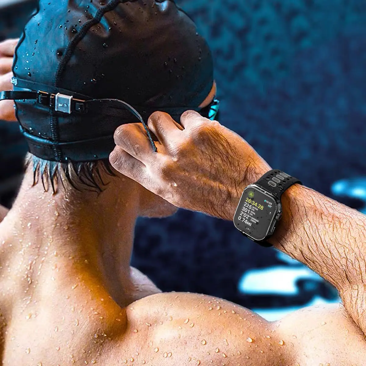 Maledan Sport Silicone Watch Band 49mm/46mm/45mm/44mm/42mm | Breathable, Waterproof, Adjustable - view 9