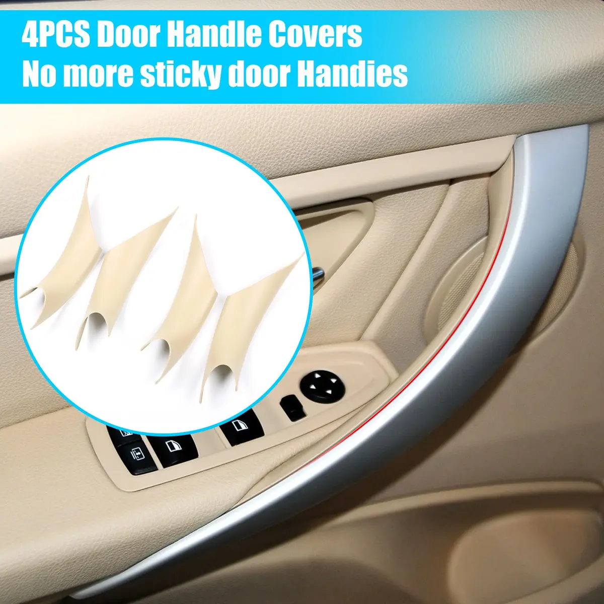 Jaronx BMW Door Handles Covers for 3 Series F34 GT,4' F32 F33 F36 F82 | Upgraded ABS+PC Material, 4PCS - view 5