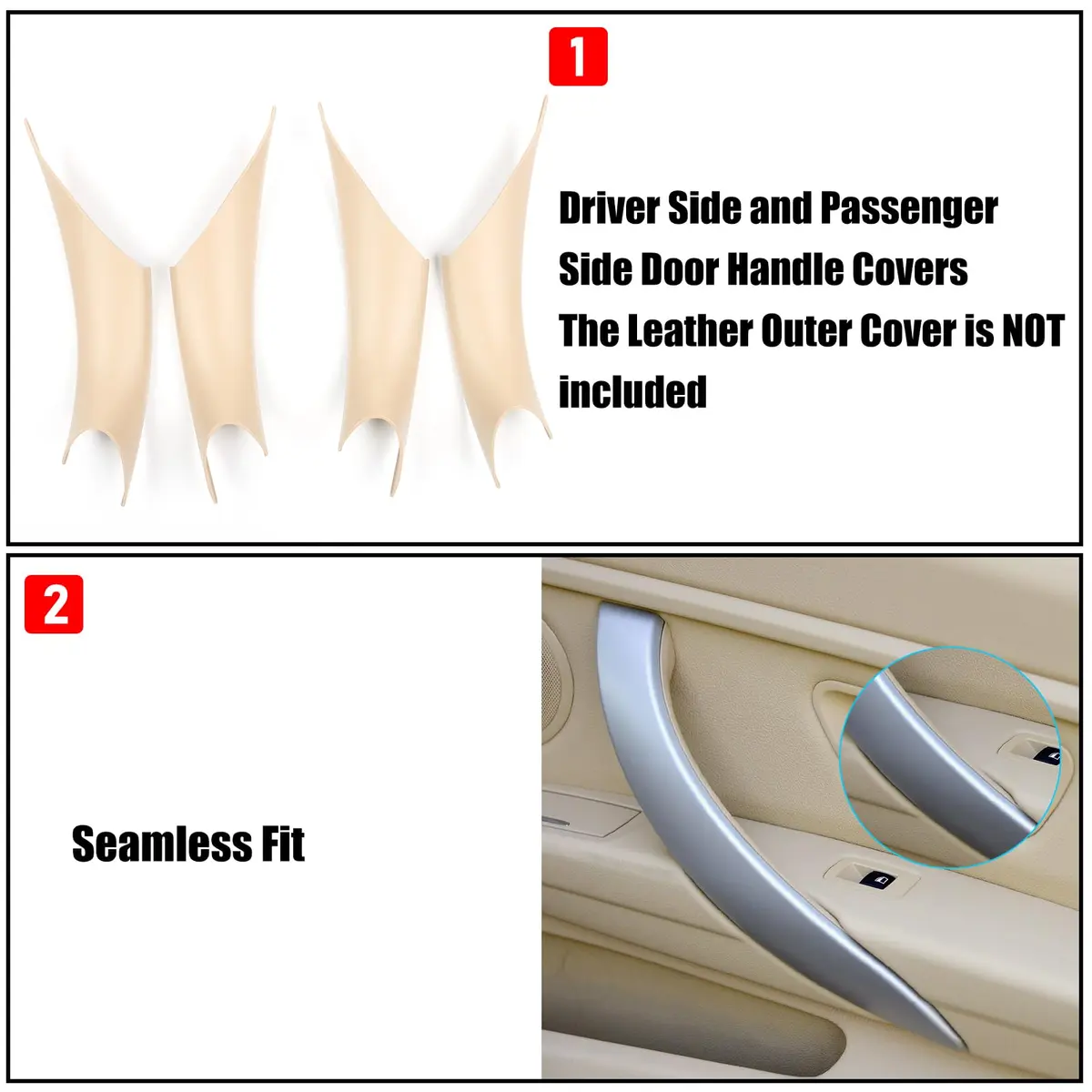 Jaronx BMW Door Handles Covers for 3 Series F34 GT,4' F32 F33 F36 F82 | Upgraded ABS+PC Material, 4PCS - view 6