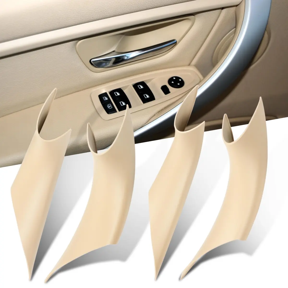 Jaronx BMW Door Handles Covers for 3 Series F34 GT,4' F32 F33 F36 F82 | Upgraded ABS+PC Material, 4PCS - main product image