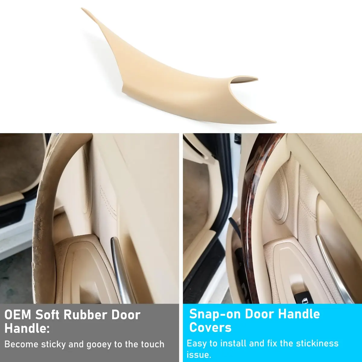 Jaronx BMW Door Handles Covers for 3 Series F34 GT,4' F32 F33 F36 F82 | Upgraded ABS+PC Material, 4PCS - view 2