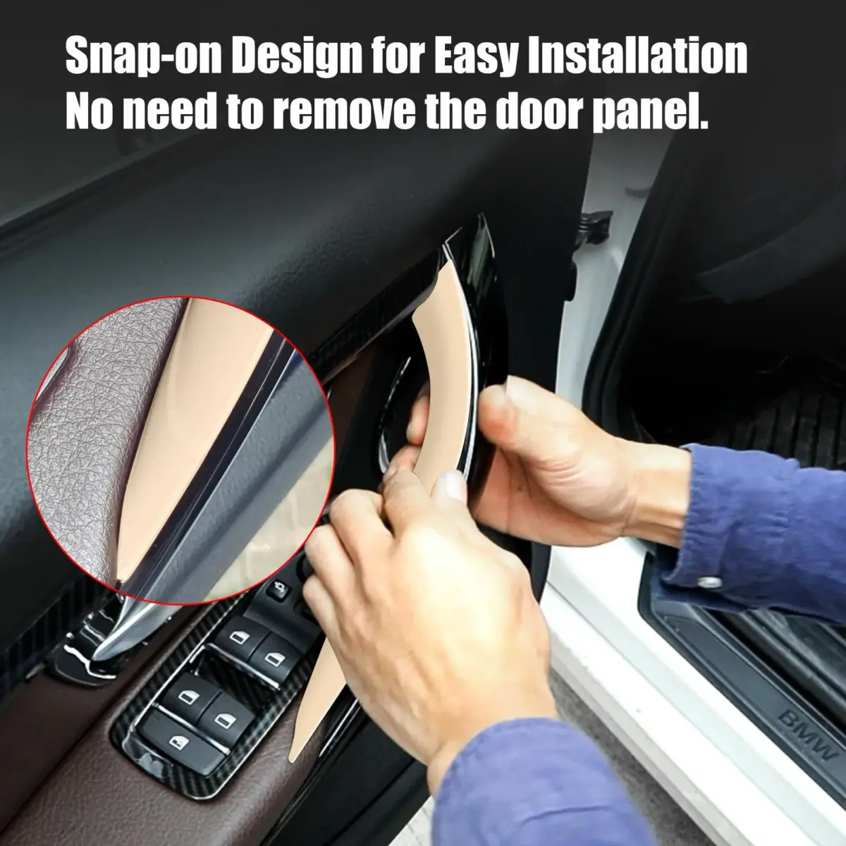 Jaronx Beige 4-Piece All Doors Handle Covers for BMW 3 Series & 4 Series - view 4