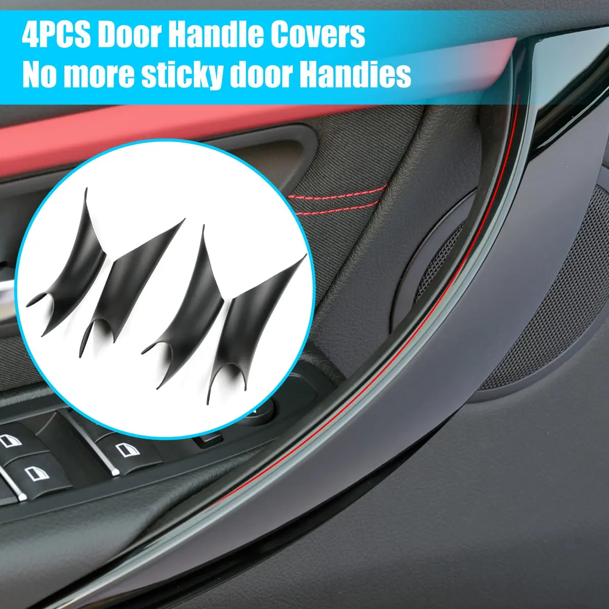 Jaronx Door Handle Covers for BMW 3 Series & 4 Series | 4PCS, Black, OEM Fit - view 5