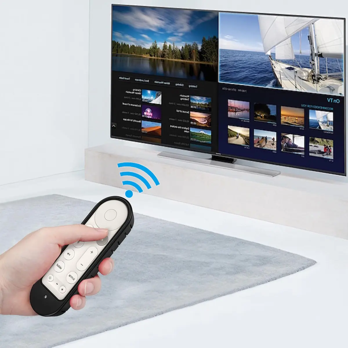 FINTIE Protective Case for Google TV Streamer (4K) Voice Search Remote 2024 | Silicone Cover for Google TV Remote - view 8