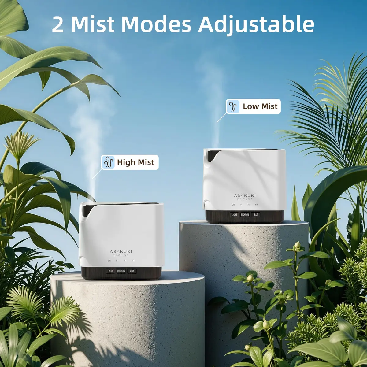 ASAKUKI Large 700ml Essential Oil Diffuser Humidifier | Ultrasonic Aroma Diffuser for Home & Large Spaces - view 5
