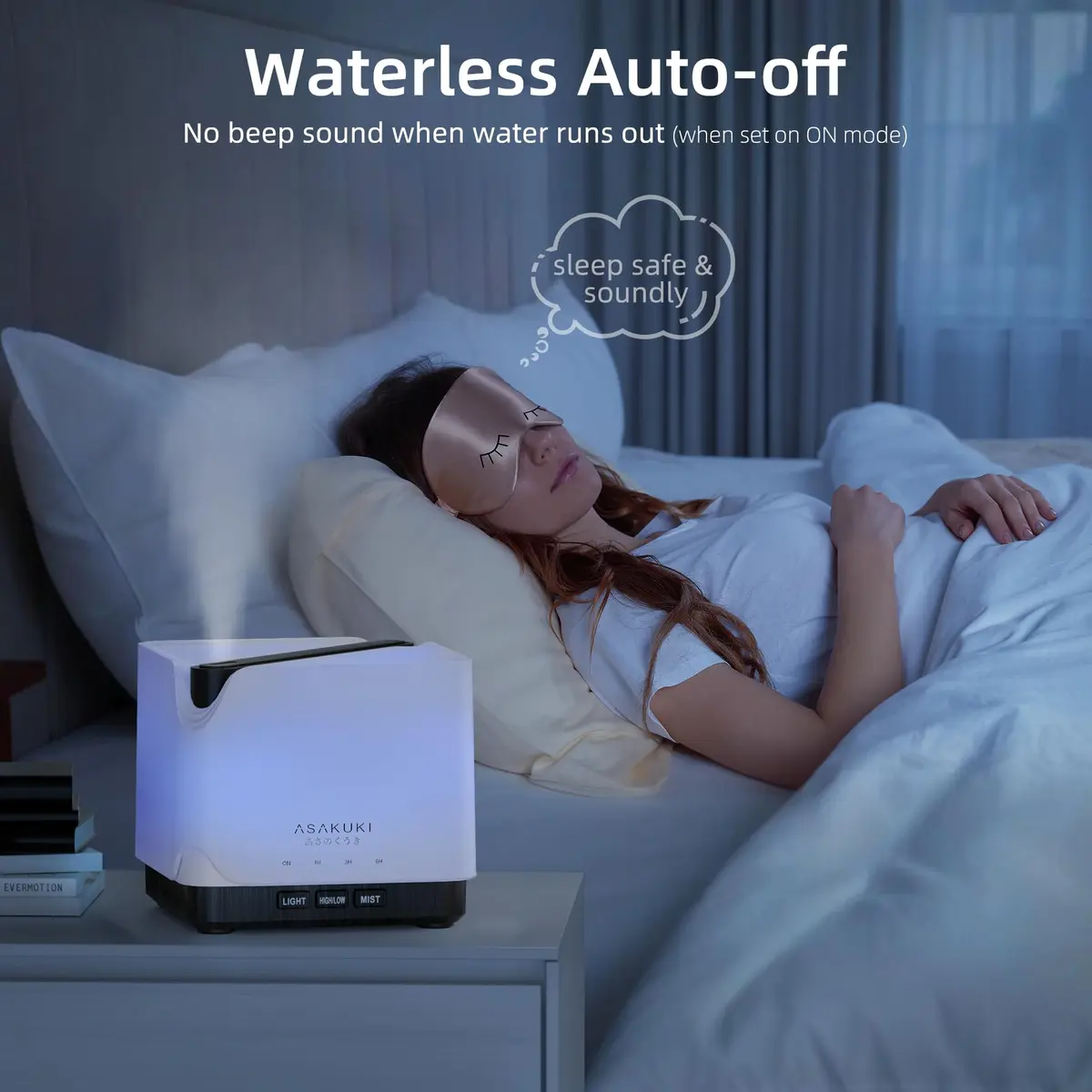 ASAKUKI Large 700ml Essential Oil Diffuser Humidifier | Ultrasonic Aroma Diffuser for Home & Large Spaces - view 4