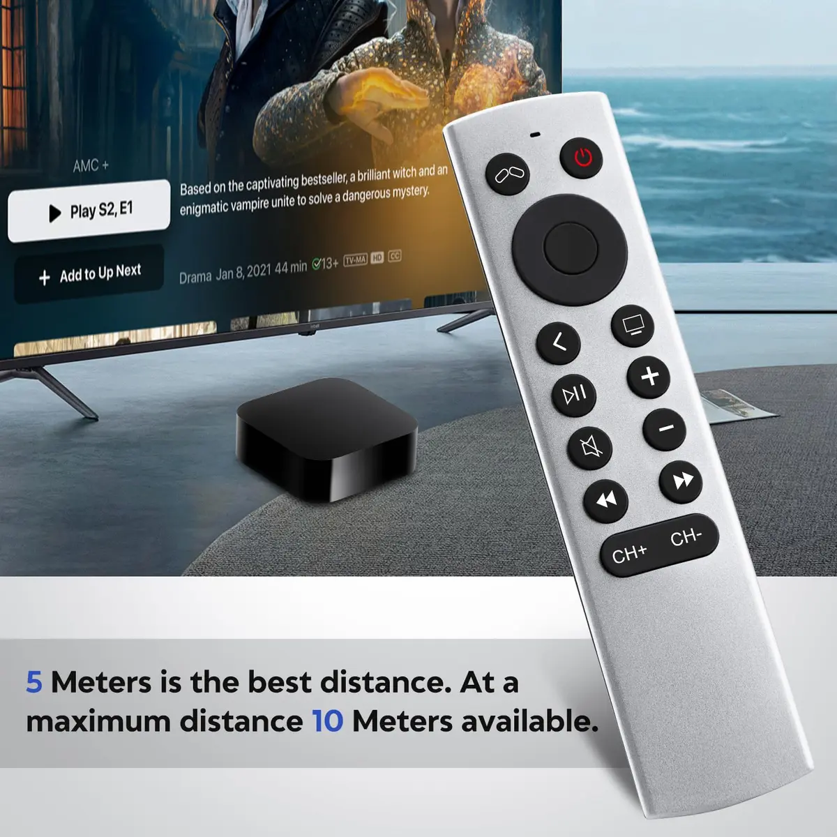 LOUTOC Replacement Remote Control for Apple TV 4K/HD (1st-3rd Gen) | Infrared Universal Remote - view 7