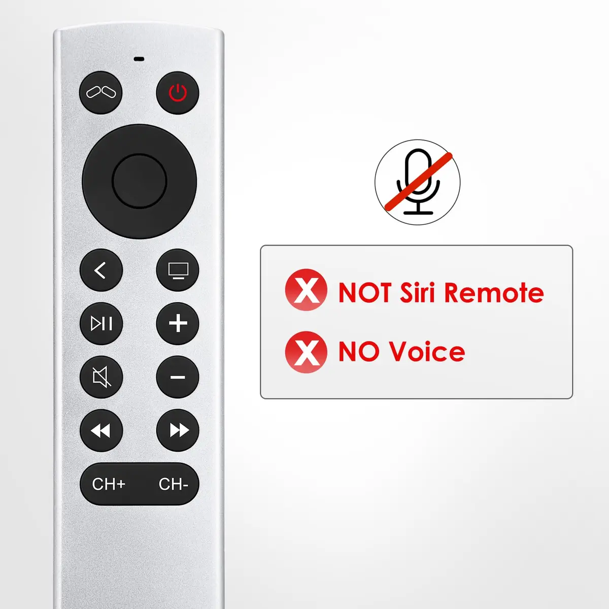 LOUTOC Replacement Remote Control for Apple TV 4K/HD (1st-3rd Gen) | Infrared Universal Remote - view 3