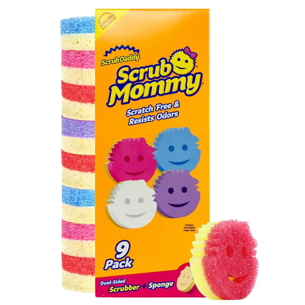 Scrub Daddy Scrub Mommy Sponges 9 Count | Dual-Sided Kitchen Scrubber - main product image