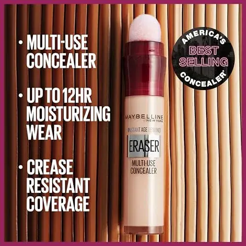 Maybelline Instant Age Rewind Eraser Concealer 190 | 6ml (0.2 Fl Oz) Crease-Resistant, 12HR Moisturizing Wear - view 4