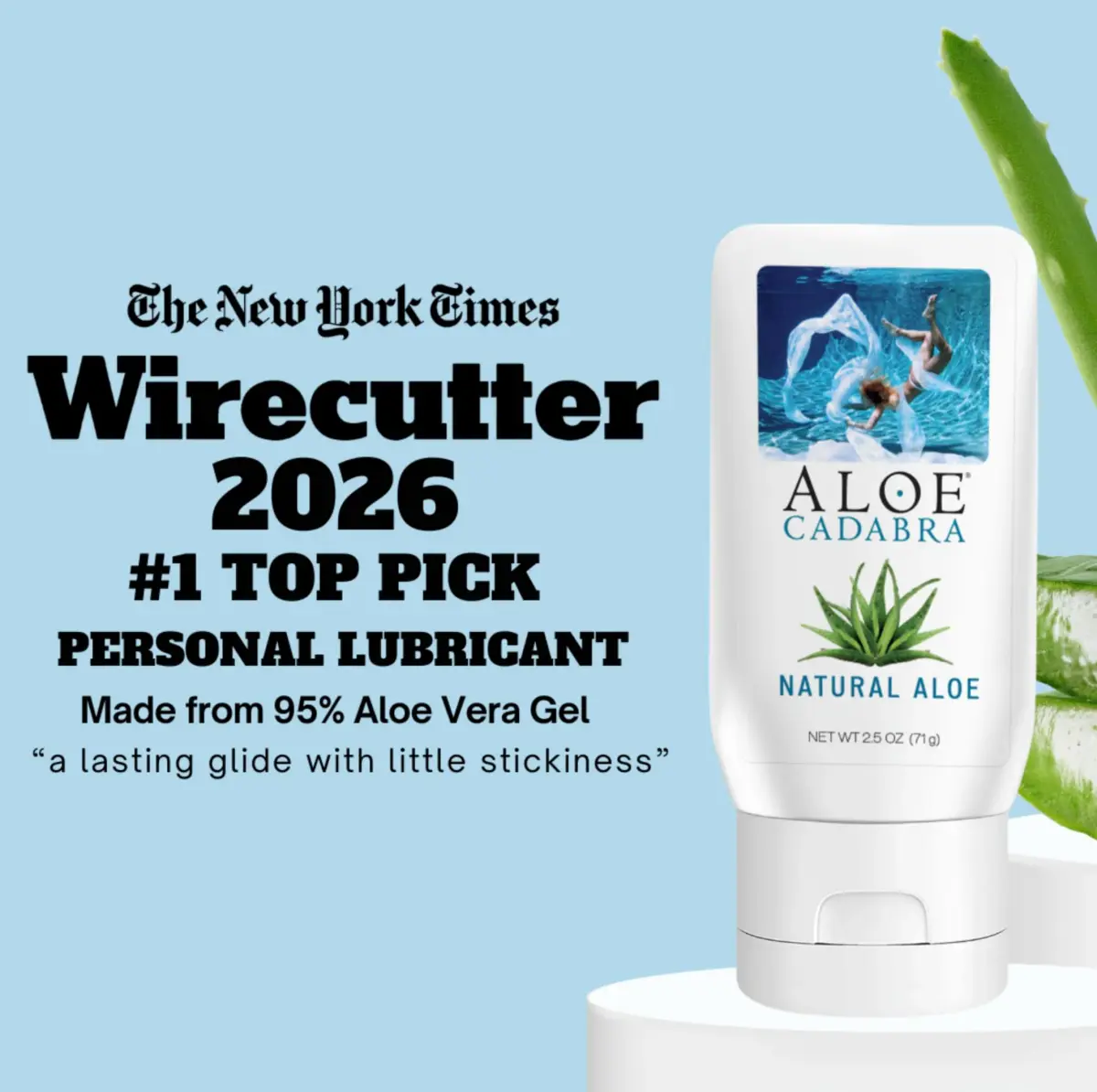 Aloe Cadabra Natural Aloe Vaginal Moisturizer 74ml (2.5 Fl Oz) | pH-Balanced, Water-Based, 95% Organic Aloe Vera - view 3