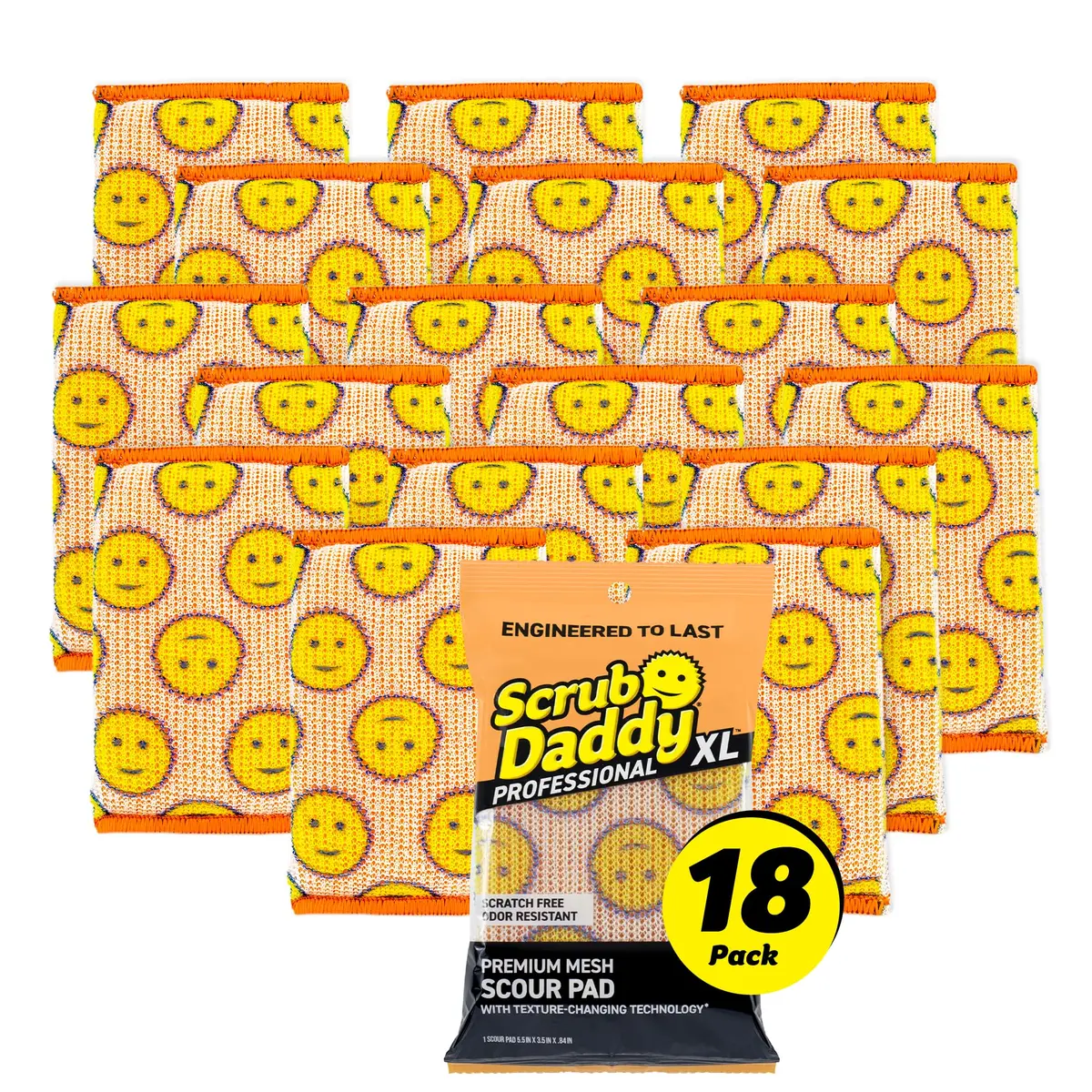 Scrub Daddy Scour Daddy XL Heavy Duty Non Scratch Sponge 18 Pack | Odor Resistant Kitchen Cleaning Tool - main product image