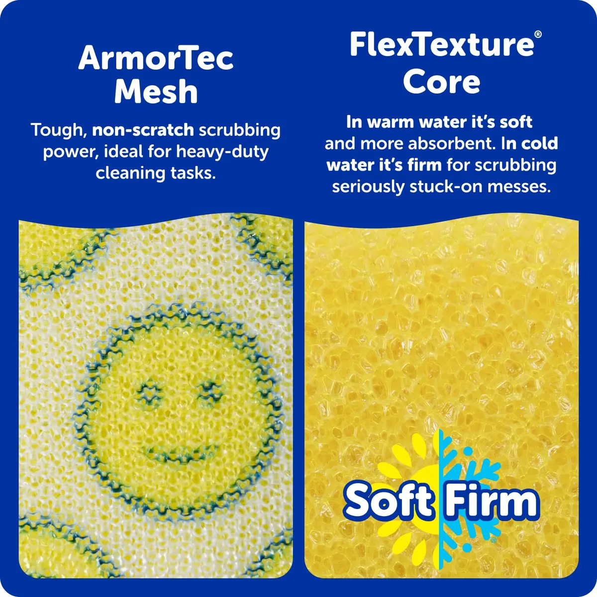 Scrub Daddy Scour Daddy XL Heavy Duty Non Scratch Sponge 18 Pack | Odor Resistant Kitchen Cleaning Tool - view 3
