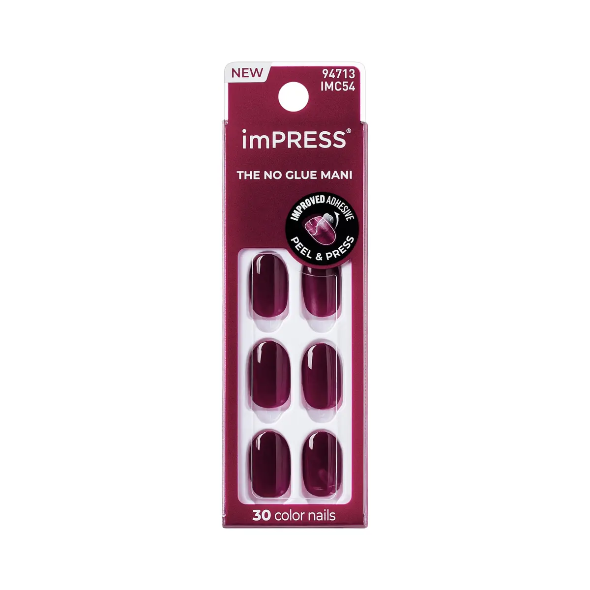 imPRESS No Glue Mani Press On Nails Kit Over You | Short, Glossy Gel Finish, PureFit Technology - main product image